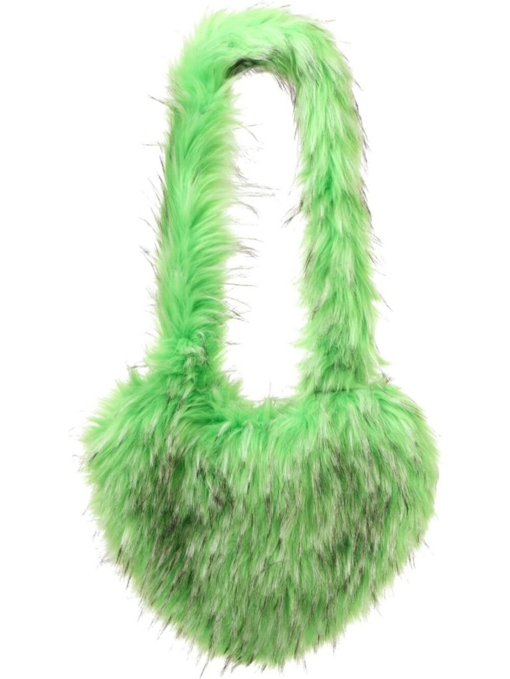 Trendy Y2K Faux Fur Heart Crossbody Bag - Fluffy Large Shoulder Handbag for